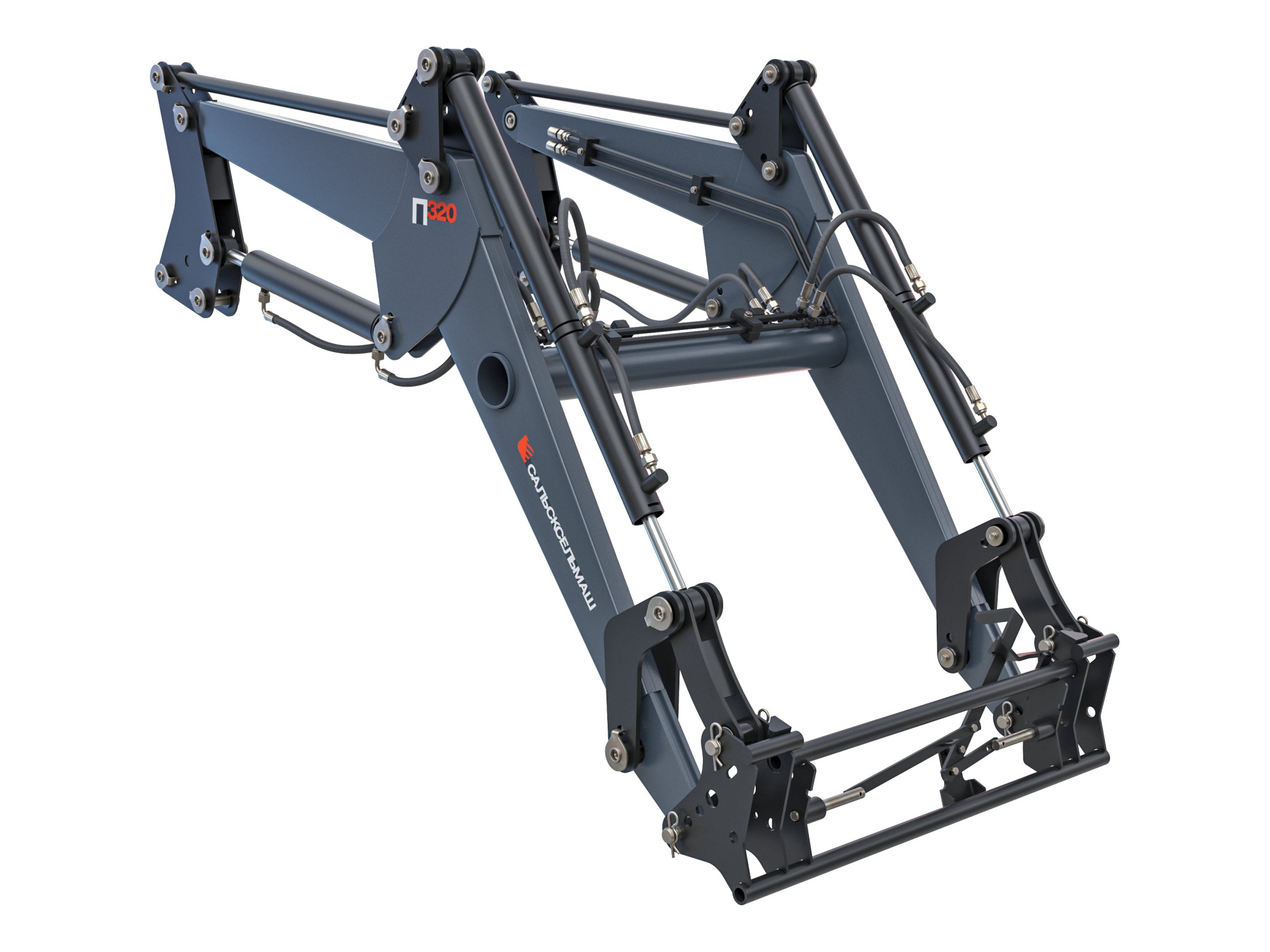 Фронтальный погрузчик (КУН) П320-0П для трактора МТЗ-320 Фронтальный погрузчик (КУН) П320-0П для трактора МТЗ-320